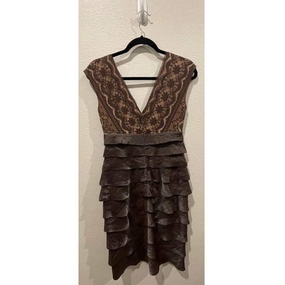 ADRIANNA PAPELL A-Line Ruffle Cockatil Dress - Picture 6 of 7